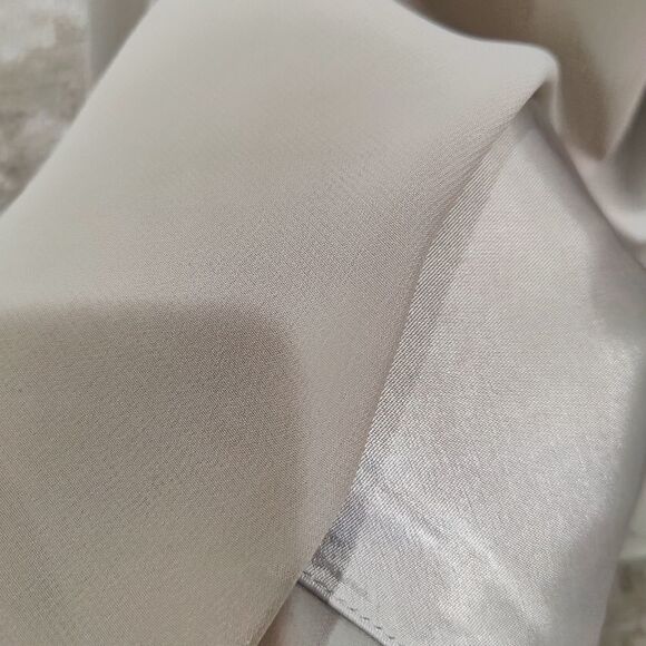 New One-Shoulder 2 ways to wear, Beaded Satin twill & Chiffon Gown - Picture 13 of 15